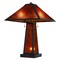 Edge Collections - 24" - Orange - Stylish Table Lamp with Amber Shade - 1 Piece